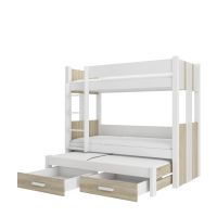 Patrová postel ARTEMA - Bílá / Dub Sonoma - 200x90 cm ADRK