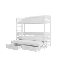Patrová postel QUEEN - Bílá - 90x200cm ADRK