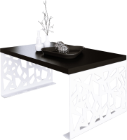 Konferenční stolek SEMARA - Bílá / Černá - 100x45x60cm ADRK