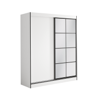Posuvná skříň se zrcadly OSGAR - Bílá - šířka 180 cm ADRK