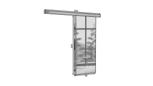 Posuvné dveře TESS - Artisan - šířka 86cm ADRK