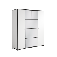 Posuvná skříň se zrcadly OSMA - Bílá - šířka 180 cm ADRK