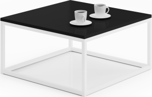 Konferenční stolek BELTEN - Bílá / Černá - 65x33x65cm ADRK
