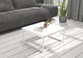 Konferenční stolek BELTEN - Bílá / Bílá - 65x33x65cm