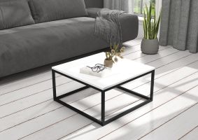 Konferenční stolek BELTEN - Černá / Bílá - 65x33x65