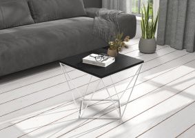 Konferenční stolek DIANA - Bílá / Černá - 50x45x50cm ADRK