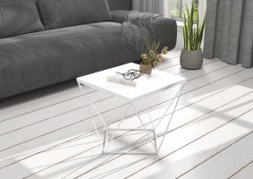 Konferenční stolek DIANA - Bílá / Bílá - 50x45x50cm ADRK
