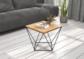 Konferenční stolek DIANA - Černá / Artisan - 50x45x50cm