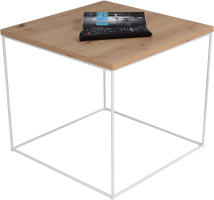 Konferenční stolek ELENA - Bílá / Artisan - 50x50cm ADRK