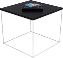 Konferenční stolek ELENA - Bílá / Černá - 50x50cm ADRK
