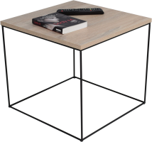 Konferenční stolek ELENA - Černá / Dub Sonoma - 50x50cm ADRK