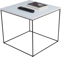 Konferenční stolek ELENA - Černá / Bílá - 50x50cm ADRK