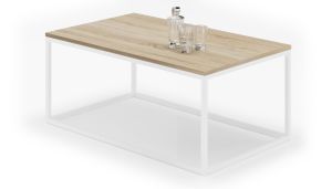 Konferenční stolek NARISA - Bílá / Dub Sonoma 100x43x60cm ADRK