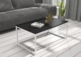 Konferenční stolek NARISA - Bílá / Černá  100x43x60cm