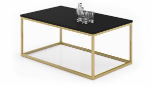 Konferenční stolek NARISA - Zlatá / Černá 100x43x60cm ADRK