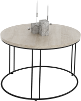 Konferenční stolek NOEL - Černá / Dub Sonoma - 55x37x55cm ADRK