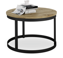 Konferenční stolek RINEN - Černá / Artisan - 55x36x55cm ADRK