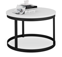 Konferenční stolek RINEN - Černá / Bílá - 55x36x55cm ADRK