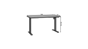 Výškově nastavitelný stůl MALLO - Černá / Buk ADRK