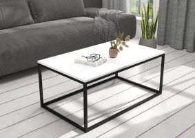Konferenční stolek NARISA - Černá / Bílá  100x43x60cm
