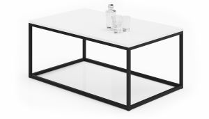 Konferenční stolek NARISA - Černá / Bílá 100x43x60cm ADRK