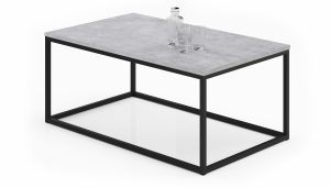 Konferenční stolek NARISA - Černá / Bílá lesk 100x43x60cm ADRK