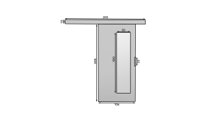 Posuvné dveře MALTA - Černá - šířka 106cm ADRK