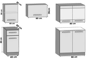 Moderní kuchyňská sestava SUPERUNIQA3 - 180cm, BELINI