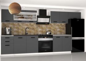 Moderní kuchyňská sestava ELLA2 - 240cm, - Antracit Grafit BELINI