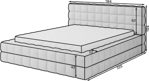 Čalouněná postel Dizzle - Amore 03 - 140x200cm ELTAP