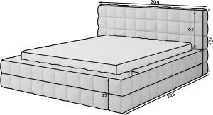 Čalouněná postel Dizzle - Amore 18 - 160x200cm ELTAP