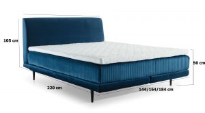 čalouněná postel ASTERIA - MatVelvet 68 / 140x200cm EL-TAP
