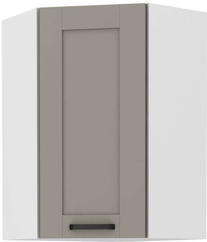 LEMPERT Kuchyňská linka LUNA - Claygrey / Bílý - 60x60 horní roh (60x60 GN-90 1F(45°))
