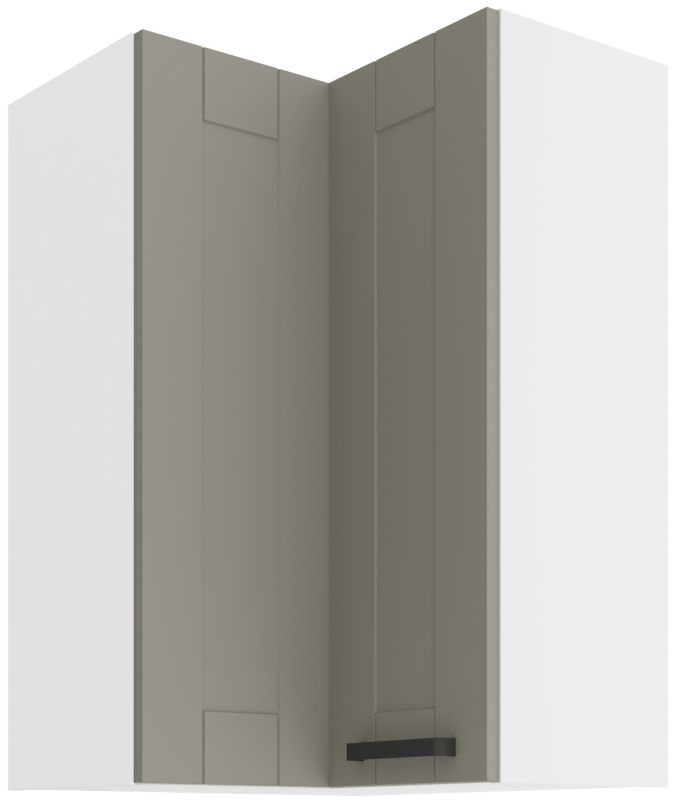 LEMPERT Kuchyňská linka LUNA - Claygrey / Bílý - 60x60 horní roh (60x60 GN-90 2F (90°))