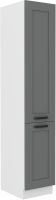 Kuchyňská linka LUNA - Dustgrey / Bílá - 40 potravinová skříň (40 DK-210 2F)