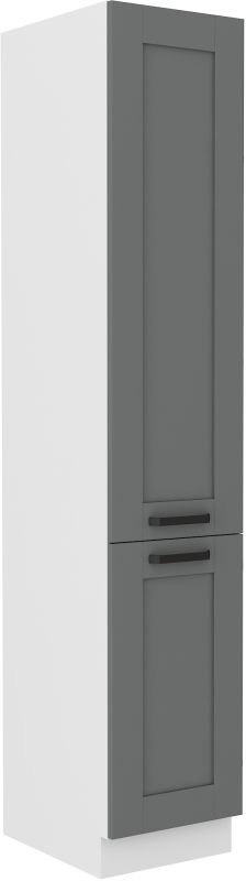 LEMPERT Kuchyňská linka LUNA - Dustgrey / Bílá - 40 potravinová skříň (40 DK-210 2F)