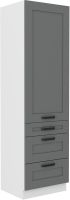 Kuchyňská linka LUNA - Dustgrey / Bílá - 60 potravinová skříň (60 DKS-210 3S 1F)