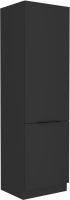 Kuchyňská linka SIENA - Černý mat - 60 lednicová skříň (60 LO-210 2F)