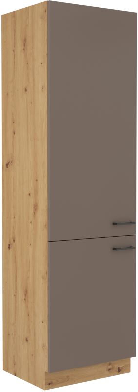LEMPERT Kuchyňská linka BOLONIA - Dub Artisan / Truffle grey - 60 lednicová skříň (60 LO-210 2F)