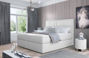 manželská postel boxspring MERON, eko kůže soft 17, 160x200cm
