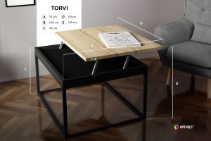 konferenční stolek TORVI - sonoma ELTAP