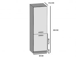 kuchyně BELINI - skříňka vysoká na lednici - SSL/60 - lesklé dvířka