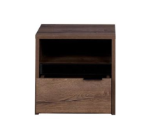 Noční stolek DENVER - Dub Monaster / Černý lesk - 46,5cm GIBMEBLE