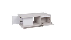 Konferenční stolek DENVER - Dub Bílý / Bílý lesk - 120cm GIBMEBLE