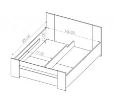 Čalouněná postel BONO - Bílá - 160x200cm - Bez opěrky GIBMEBLE
