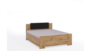 Čalouněná postel BONO - Dub Artisan - 160x200cm - Bez opěrky GIBMEBLE