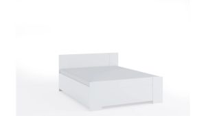 Čalouněná postel BONO - Bílá - 160x200cm | Bez opěrky, S opěrkou