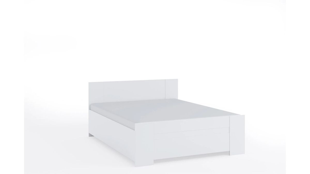 GIBMEBLE Čalouněná postel BONO - Bílá - 160x200cm Bez opěrky