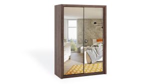 Posuvná šatní skříň BONO - Dub Monaster - 150cm | Se zrcadlem, Bez zrcadla