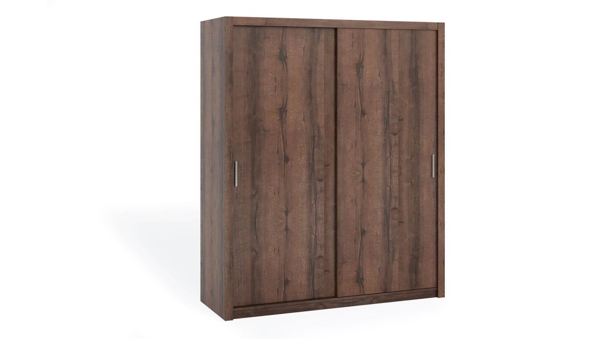 GIBMEBLE Posuvná šatní skříň BONO - Dub Monaster - 180cm Bez zrcadla